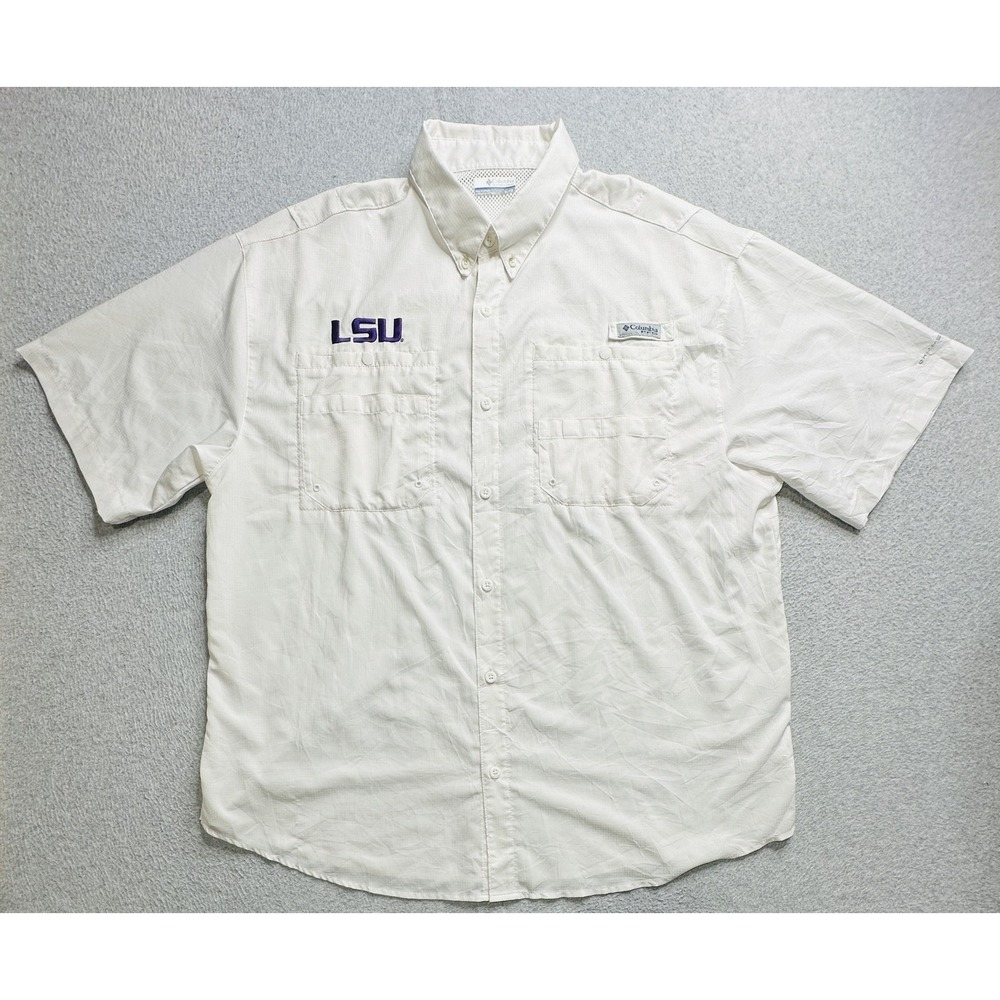 Columbia White Casual Button Down Shirt